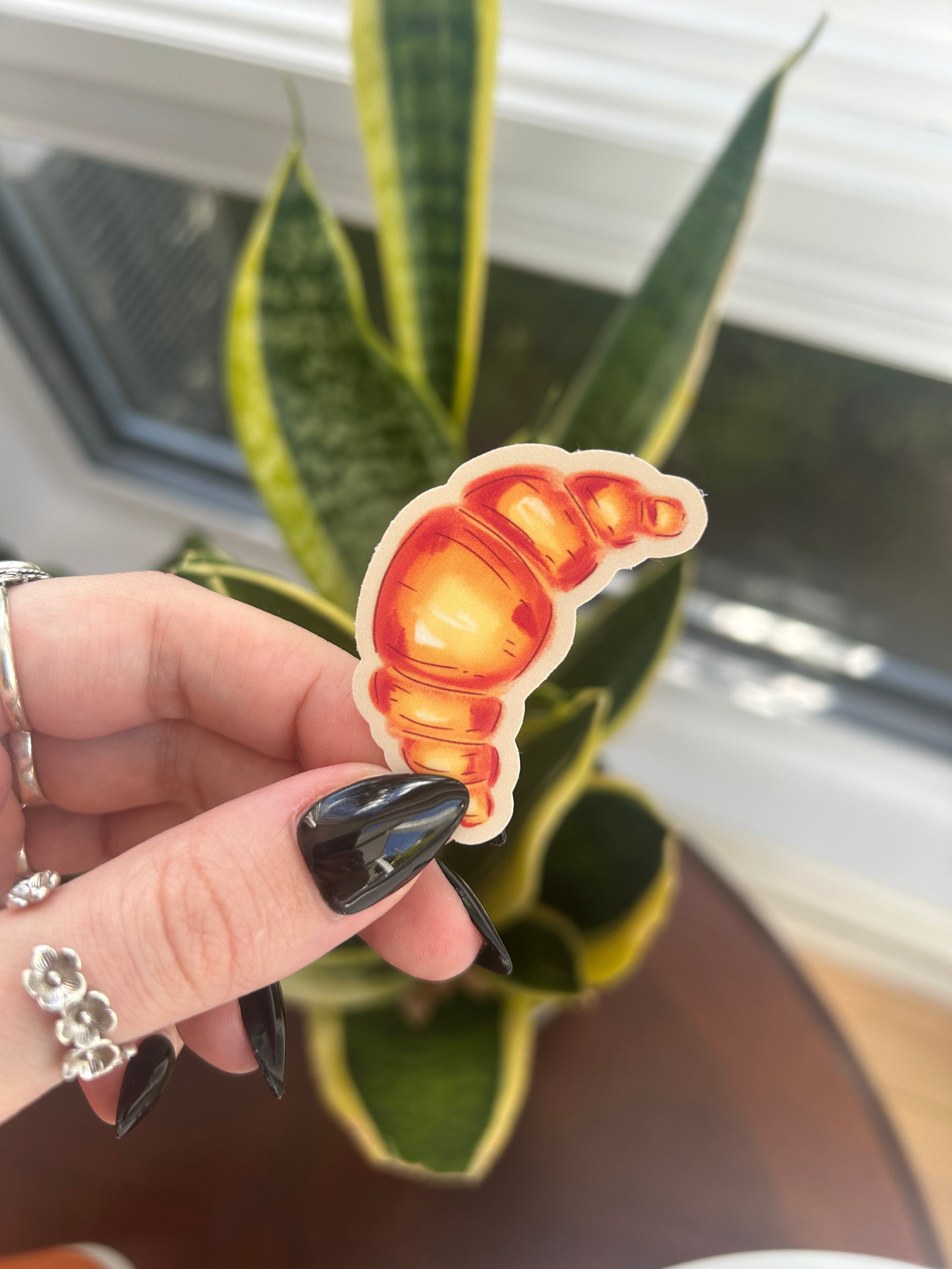 Croissant vinyl sticker